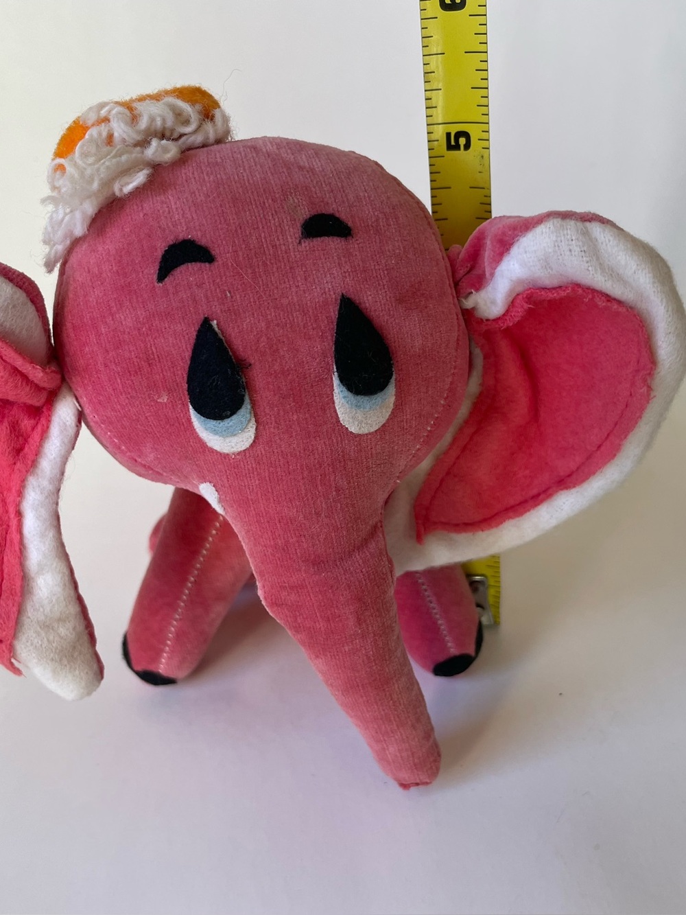 Dakin Vintage Pink Elephant Stuffed Crying Party Pooper Dream Pets Japan 5”